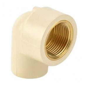 Ashirvad Flowguard Plus CPVC Brass Elbow With Clamp 3/4x 1/2 Inch, 2229302